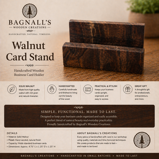 The Walnut Card Stand